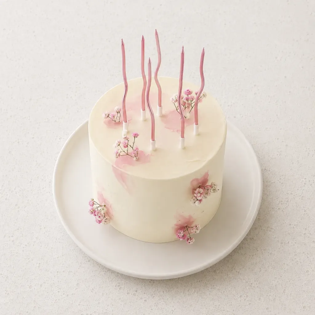 Gâteau floral rose