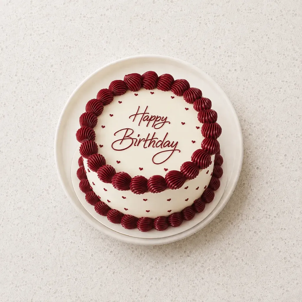 Gâteau d'anniversaire bordeaux