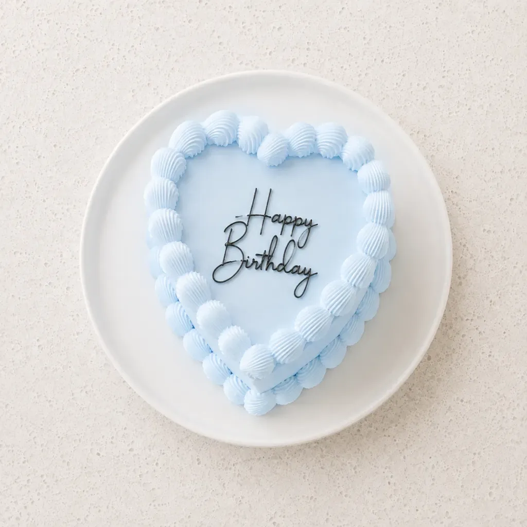 Gâteau d'anniversaire - en forme de coeur
