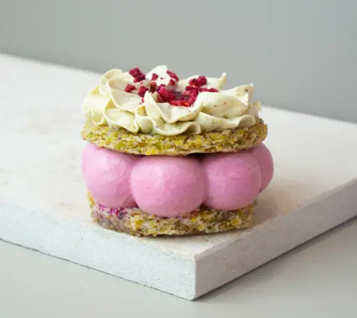 [T120] Fleur Pistache Framboise